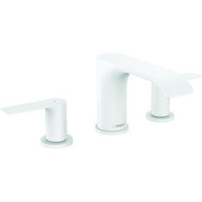 HANSGROHE Mélangeur de lavabo 3 trous 90 avec tirette et vidage blanc mat