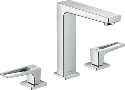 HANSGROHE Mélangeur lavabo Metropol 160, 3 trous poignée étrier, bonde Push-Open chromé