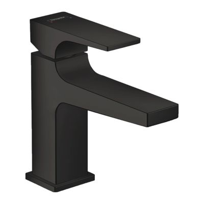 HANSGROHE Mitigeur lavabo Metropol 100 poignée manette bec court, bonde Push-Open noir mat