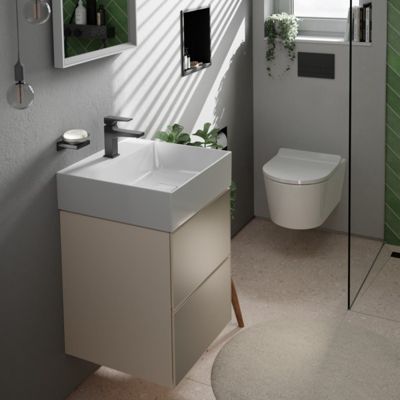HANSGROHE Mitigeur lavabo Metropol 100 poignée manette bec court, bonde Push-Open noir mat