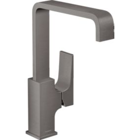 HANSGROHE Mitigeur lavabo Metropol 230 poignée manette, bonde Push-Open noir chromé brossé