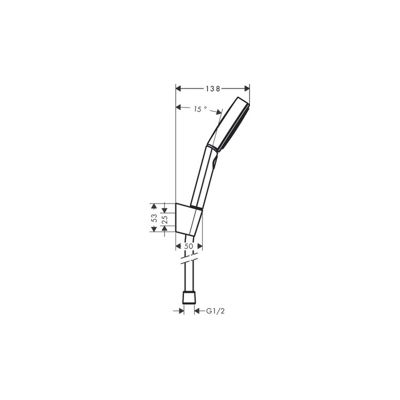 HANSGROHE Pulsify Select S Ensemble support mural et douchette 105 3 jets Relaxation avec flexible 125 cm noir mat 24302670