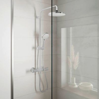 Hansgrohe Vernis Blend Colonne de douche 200 1jet avec mitigeur thermostatique, Chrome (26276000)