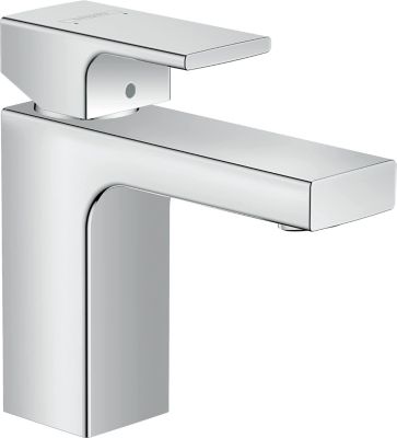 Hansgrohe Vernis Shape Mitigeur de lavabo ComfortZone 100 CoolStart avec tirette et vidage synthétique, Chrome (71594000)