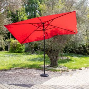 Happy Garden - Parasol droit HAPUNA rectangulaire 2x3m rouge
