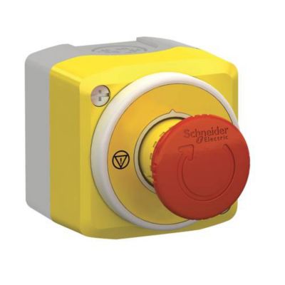 Harmony XAL - boite ARU avec étiquette lumin - blanc rouge - 2O+1F - 24V - XALK178W3B140G