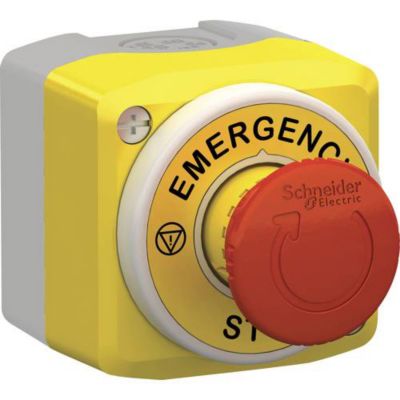 Harmony XAL - boite ARU avec étiquette lumin - blanc rouge - 2O+1F - 24V - XALK178W3B140G