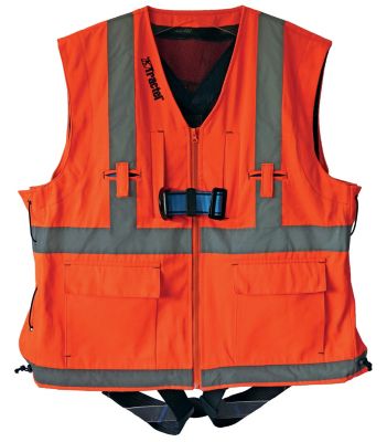 Harnais antichute HT22 avec veste réfléchissante orange/gris - TRACTEL - 83782