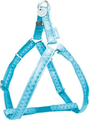 Harnais réglable Mc Leather 25mm turquoise