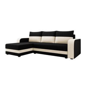 Harvey - canapé d'angle réversible - convertible - avec coffre - en tissu - 4 places - style contemporain - Best Mobilier