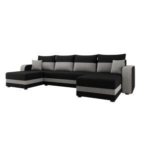 Harvey - canapé panoramique en U - 7 places - convertible avec coffre - en tissu - Best Mobilier