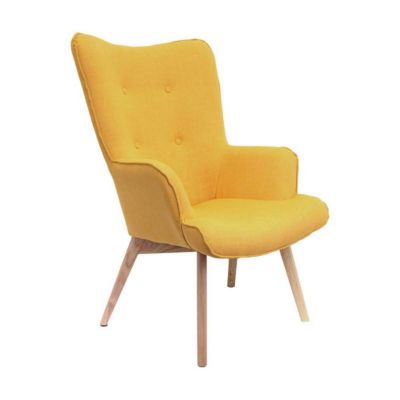 HAYNA - Fauteuil Jaune et Piétement