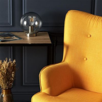HAYNA - Fauteuil Jaune et Piétement