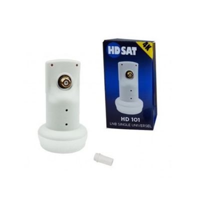 HD101 LNB Single Tête Parabole Universelle Full HD 4K Gain 65dB HDSAT