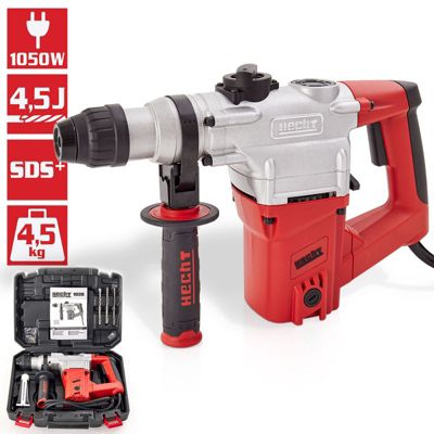 Hecht 1028 Perceuse à percussion puissante rotatif support SDS Plus avec coffre de transport 1050W