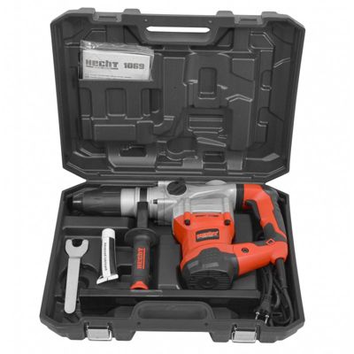 Hecht 1069 Perceuse à percussion marteau perforateur rotatif support SDS Max malette de transport