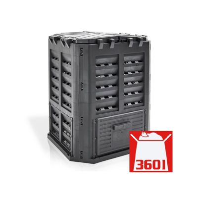 Hecht 3060 Composteur pour jardin 360L déchets de pelouse Boite de compostage 69 x 69 x 84 cm