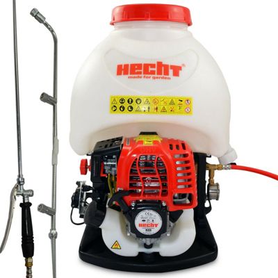Hecht 433 Pulvérisateur à dos essence spray engrais 4temps 15L avec tuyau 159cm