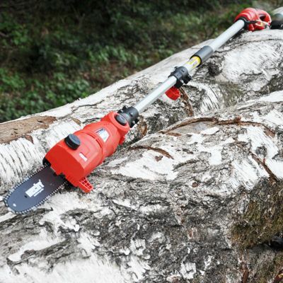 Hecht 971 W Scie a ébrancher Tronçonneuse avec manche télescopique 2,80m et tête de coupe rotative