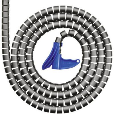 HellermannTyton 161-64402 Gaine Helawrap HWPP 27 mm, 25 m, gris, réutilisable