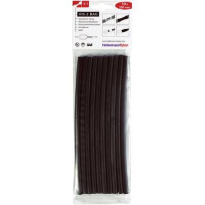 HellermannTyton 308-30610 Assortiment 10 gaines thermorétractables 6 mm 3:1, 200 mm