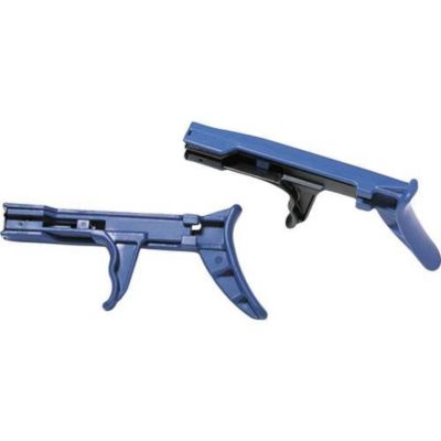 HellermannTyton MK21 Pince à colliers bleu, noir - serrage réglable et découpe automatique.