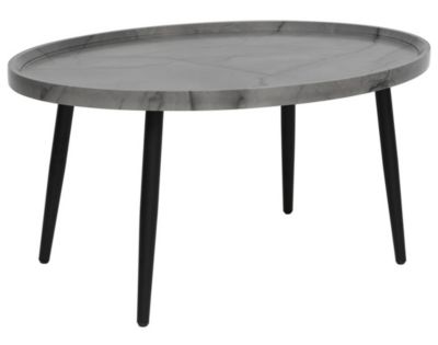 Helsinki - table basse - effet marbre - 80 cm - Lisa Design