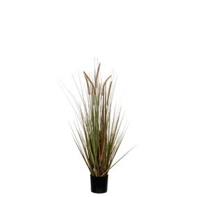 Herbe panache dogtail vert artificiel en pot ø45 x h.120 cm