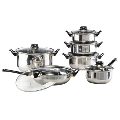 HI Ensemble d ustensiles de cuisine 12 pcs Acier inoxydable