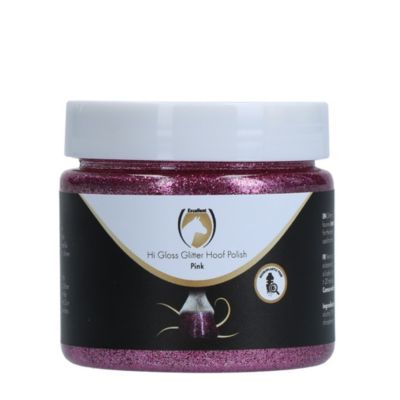 Hi gloss vernis pailleté brillant rose pour sabot chevaux 150 ml