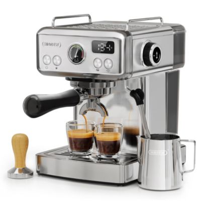 HiBREW H10A Semi Automatic Espresso Coffee Machine, 20Bar Pressure, Milk Frother, Temperature Adjustable, 350ml Pitcher