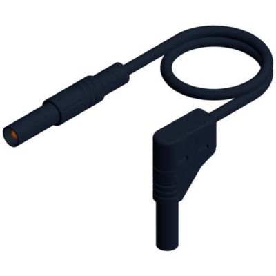 Hirschmann MLS WG 25/1 sw - cordon de mesure sécurité 0,25 m banane 4 mm
