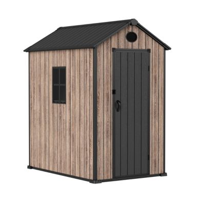 Hoggar - Abri de jardin en résine 2,70 m2 Oak O30 - Plancher inclus - Fenêtre latérale - Effet bois premium