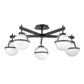 Hollis Lustre Noir - 5 Lumières