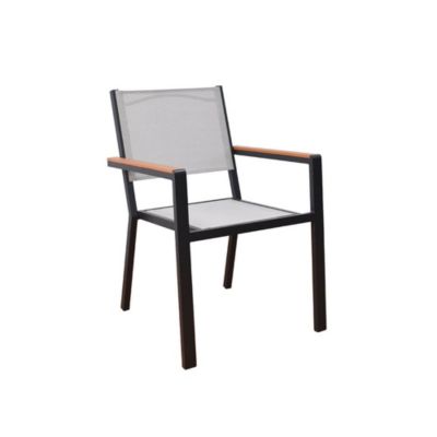 HOME DELUXE Chaise de jardin empilable SEDIA - 1 pièce Chaise empilable, chaise de balcon, chaise de terrasse