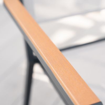 HOME DELUXE Chaise de jardin empilable SEDIA - 1 pièce Chaise empilable, chaise de balcon, chaise de terrasse