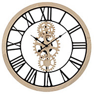 Horloge bois et métal ⌀ 60 cm