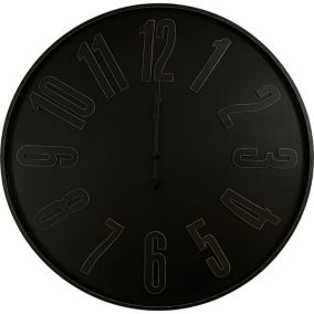 Horloge brocante industriel noire Ø60 cm Dada Art
