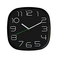 Horloge carré 28x5,4 cm noir