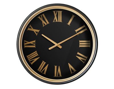 Horloge classique 50cm Noir/Dore