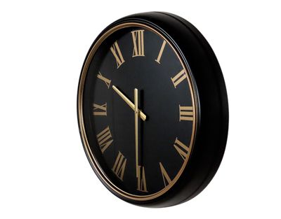 Horloge classique 50cm Noir/Dore