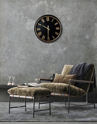 Horloge classique 50cm Noir/Dore