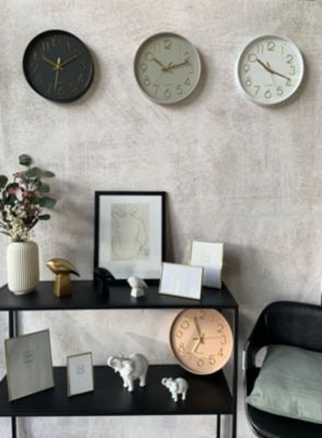 Horloge couleur gris et or ⌀30,5 cm