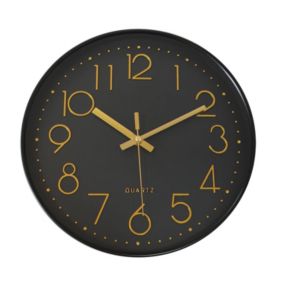 Horloge couleur noir et or ⌀30,5 cm