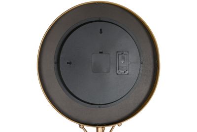 Horloge de sol en métal et cristal 45x40x178, porte-manteau doré