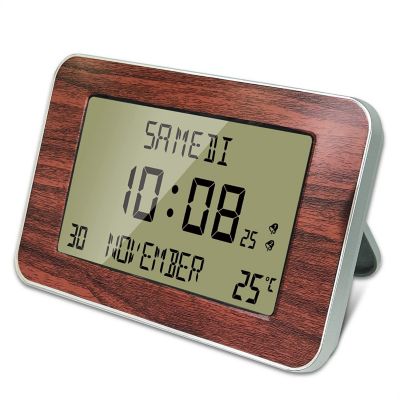 Horloge Digitale FISHTEC Wood Lamp Silver