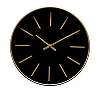Horloge doré et noir ⌀30 cm EDME