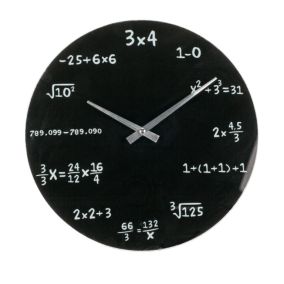 Horloge en verre MATHEMATIC 35 cm