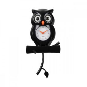 Horloge Hibou H37,5cm Plastique Present Time