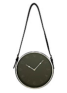 Horloge lanière noire et argentée Ø 305cm